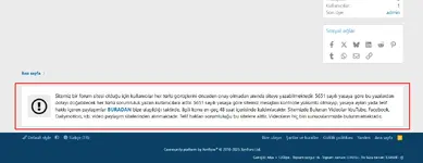 Kaynak 'XenForo Yasal Uyarı Ekleme'